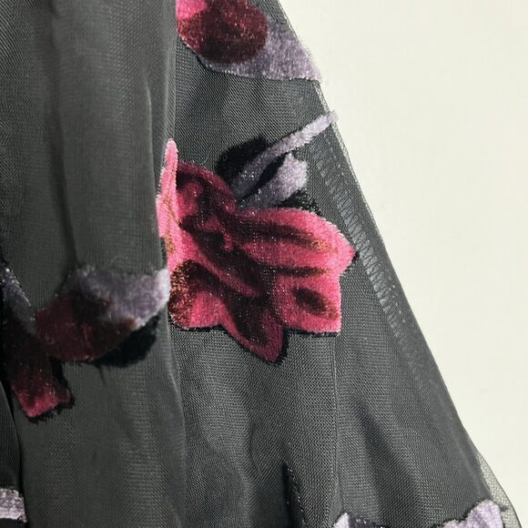Majorelle Floral Velvet Burnout Mini Dress Womens XL Whimsigoth Witchy - Picture 4 of 12